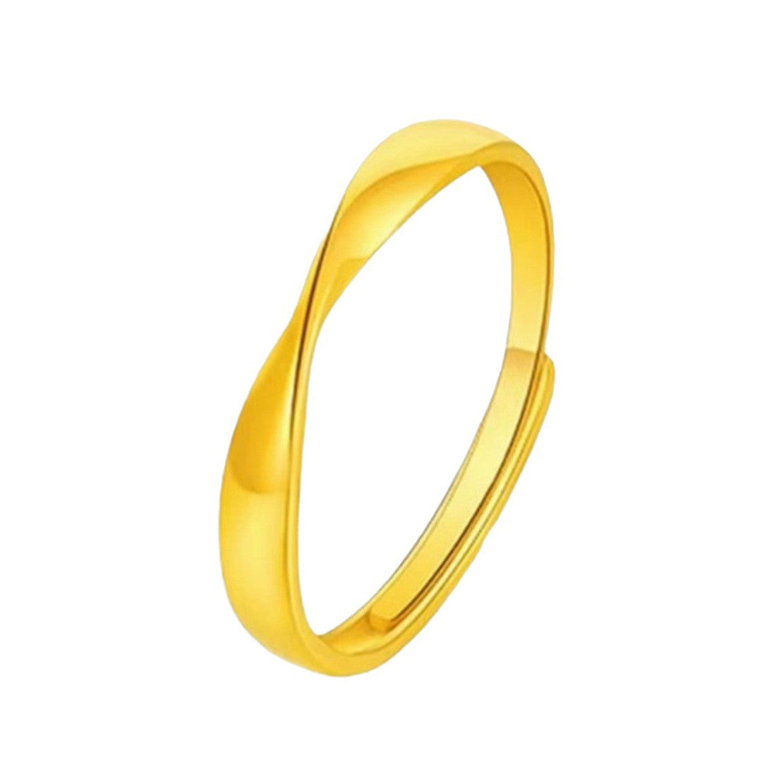 Adjustable Mobius Infinity Ring Sand Gold Plated
