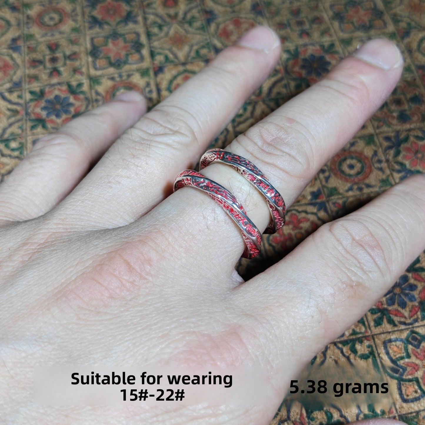 Adjustable Purple Amethyst Möbius Silver Ring