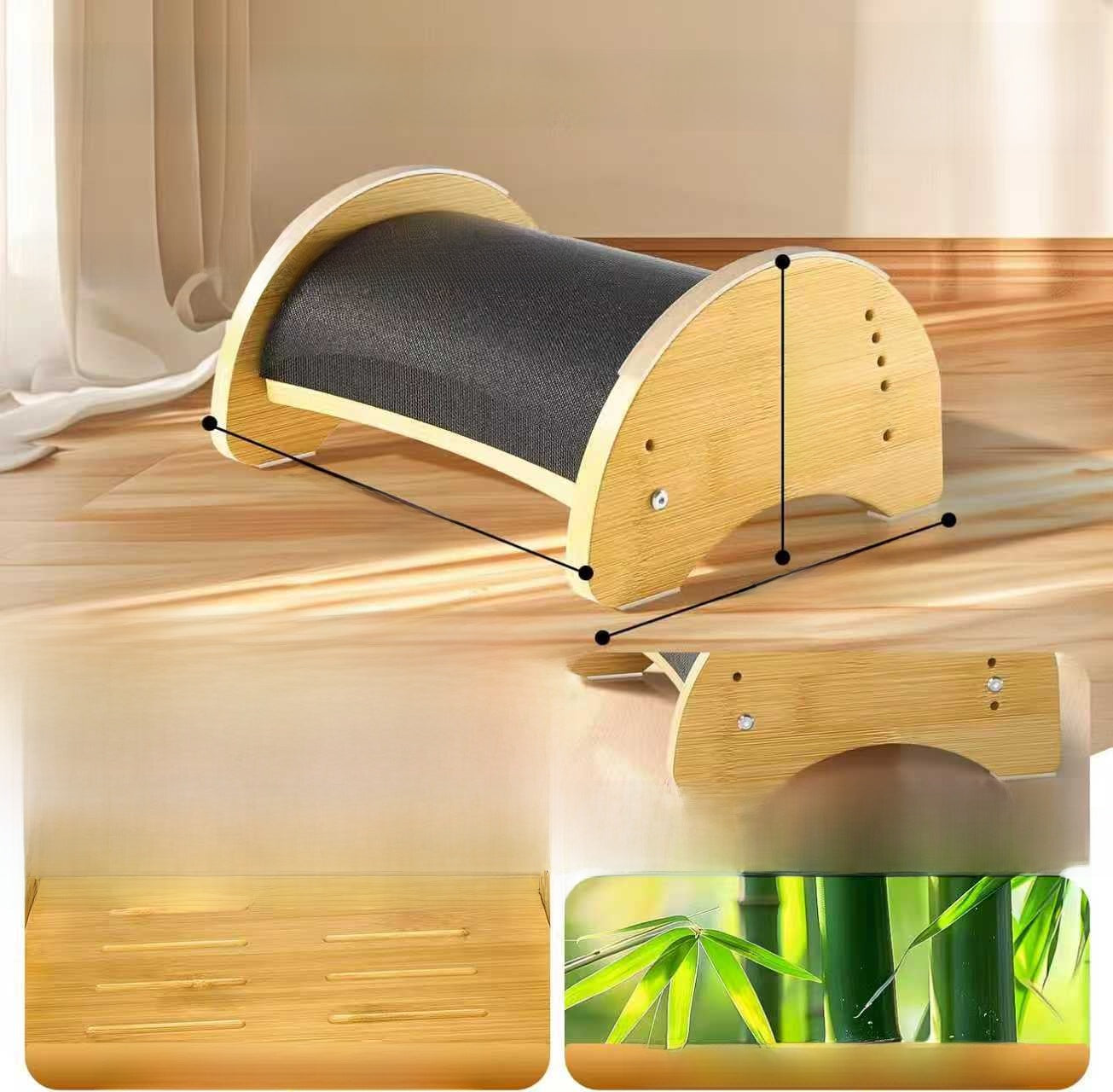 Adjustable Wooden Under Desk Foot Stool
