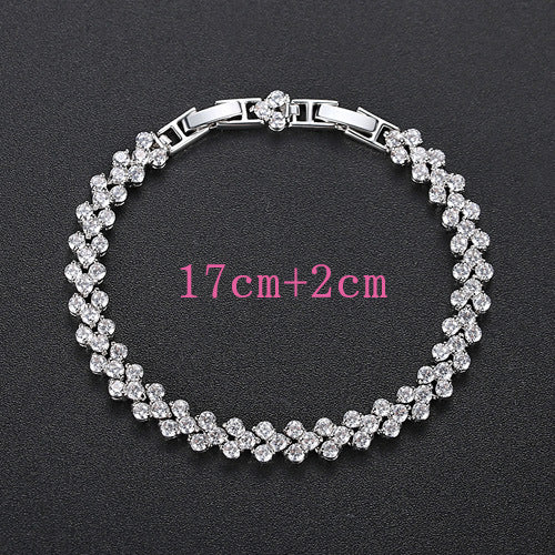 Adjustable Zircon Heart Bracelet for Women