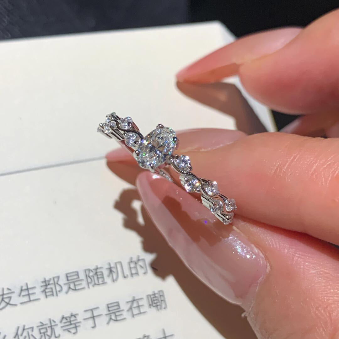 Adjustable Zircon Vine Design Ring for Women