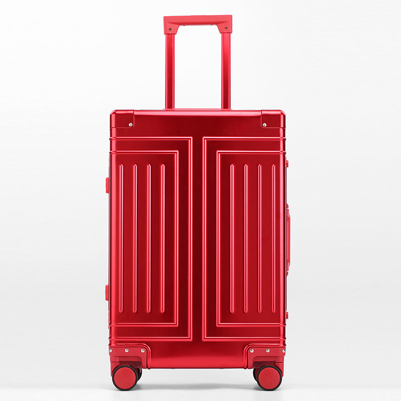 All-Aluminum-Magnesium Alloy Telescopic Handle Luggage with 360-Degree Swivel Wheels
