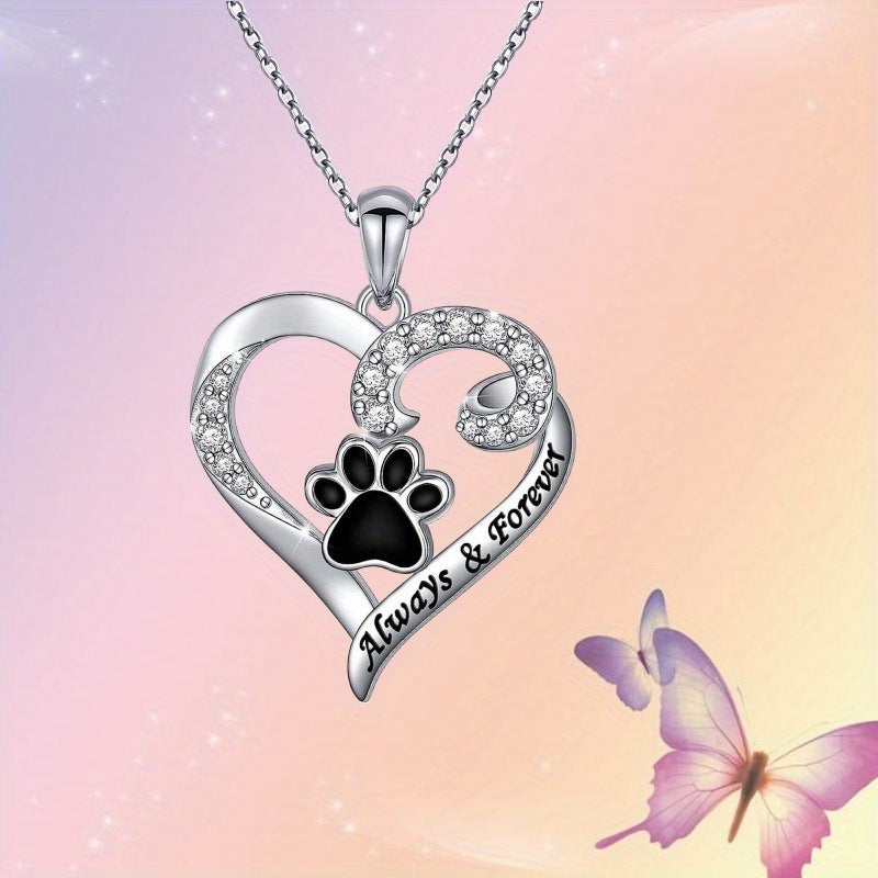 Animal Paw Print Pendant Necklace