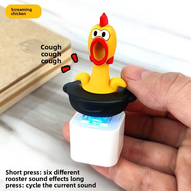 Animal Sound and Light Squeeze Keychain Toy