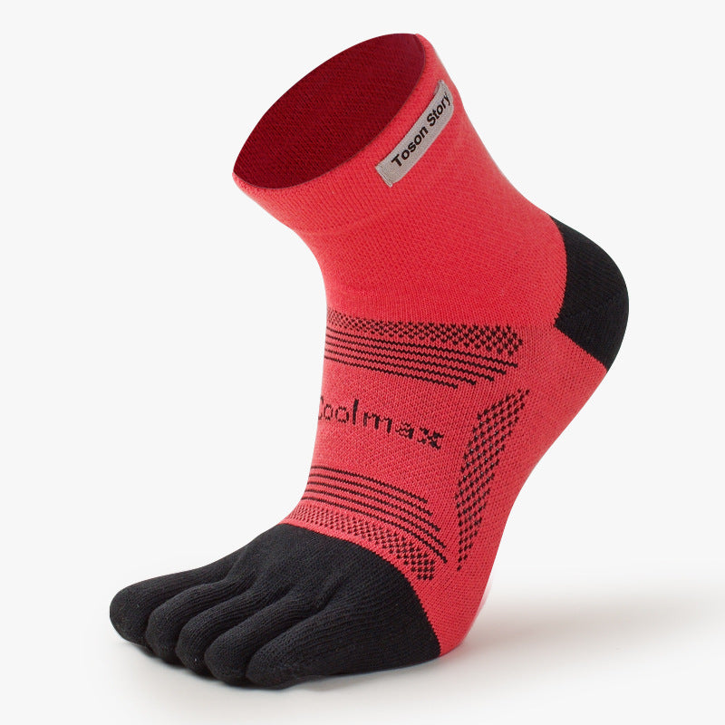 Anti-friction and sweat-absorbing five-finger socks