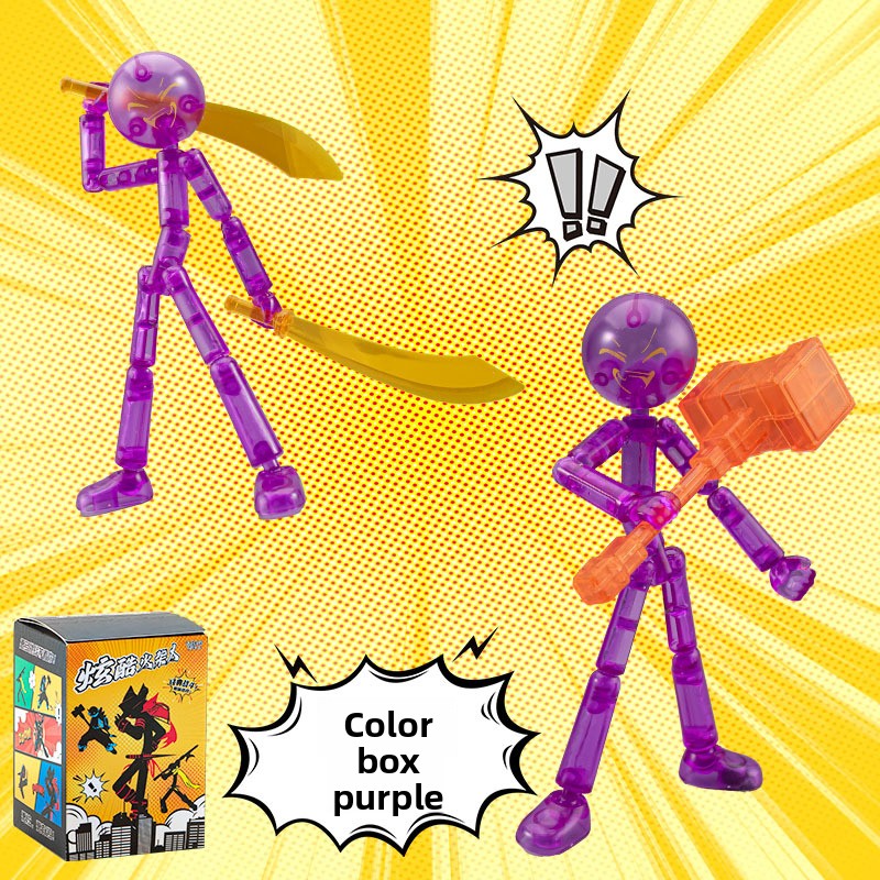 Articulated Stickman Figure with Weapons