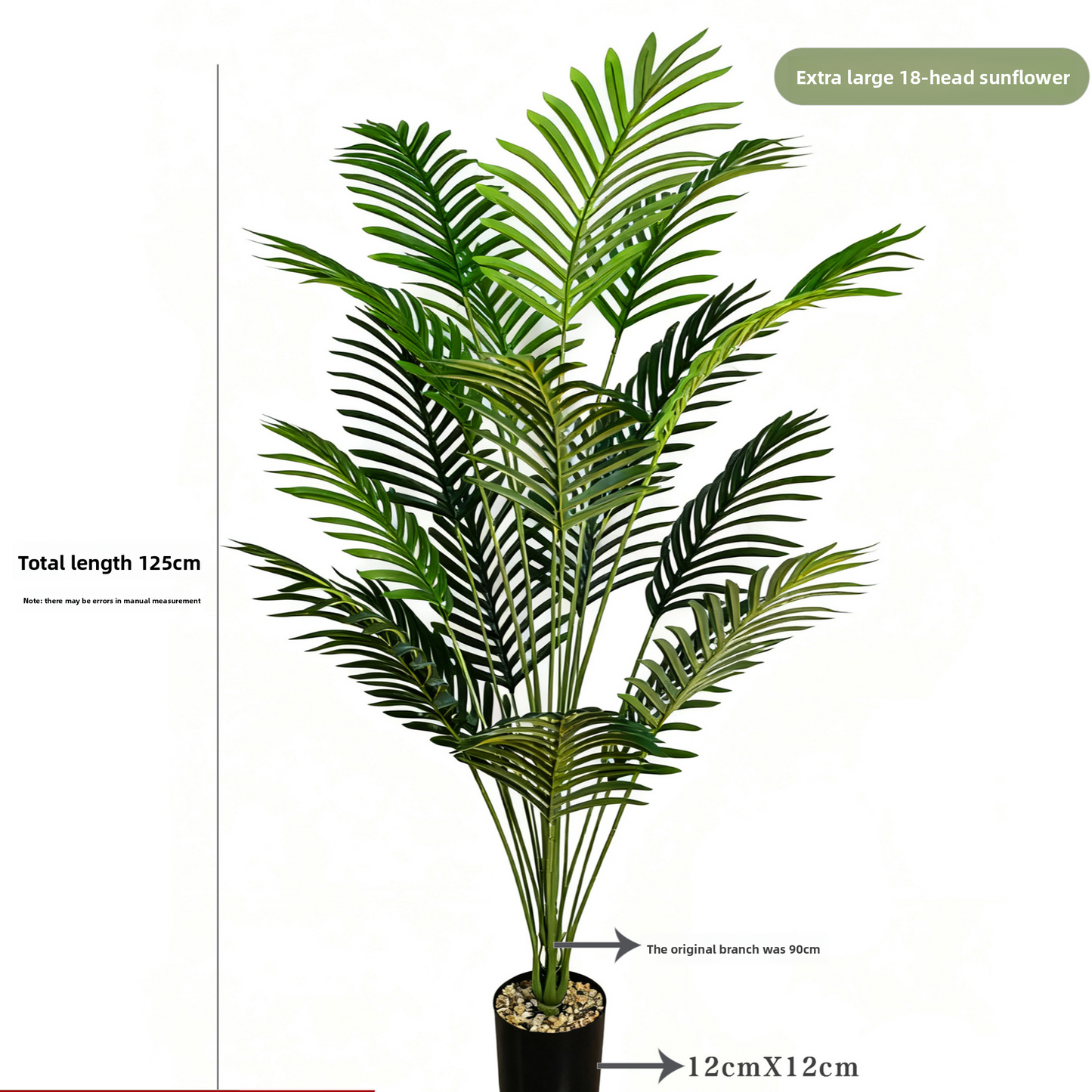 Artificial Faux Areca Palm Potted Plant