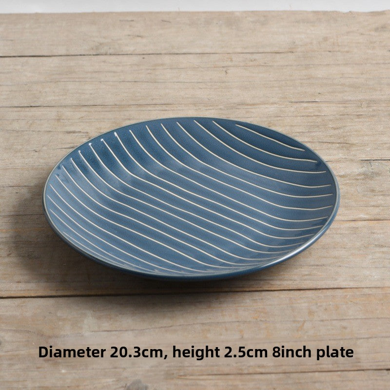 Artist 8inch Japanese Style Ceramic Dinner Plate