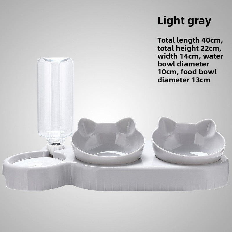 Automatic Pet Feeding Bowl with Water Dispenser