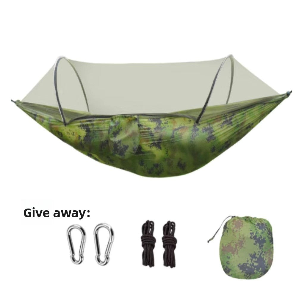 Automatic Quick Opening Mosquito Proof Camping Hammock