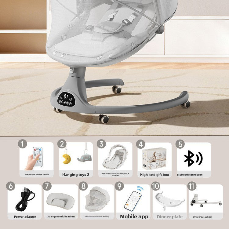 Baby Electric Rocking Chair with Bluetooth App Control