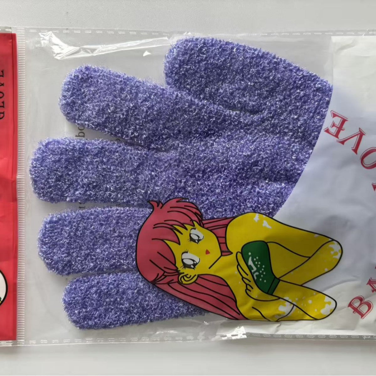 Bath scrubbing glove