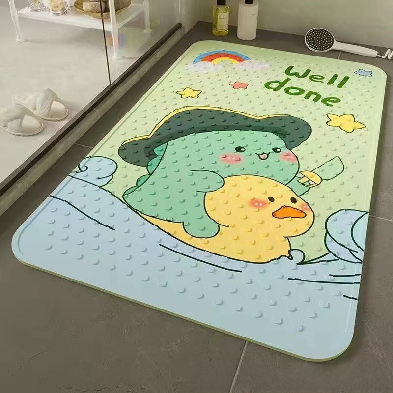Bathroom anti-slip mat with suction cup