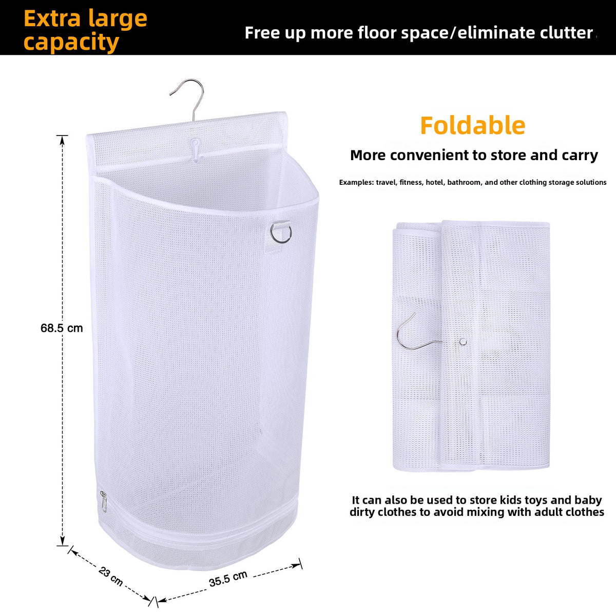 Bathroom storage mesh bag