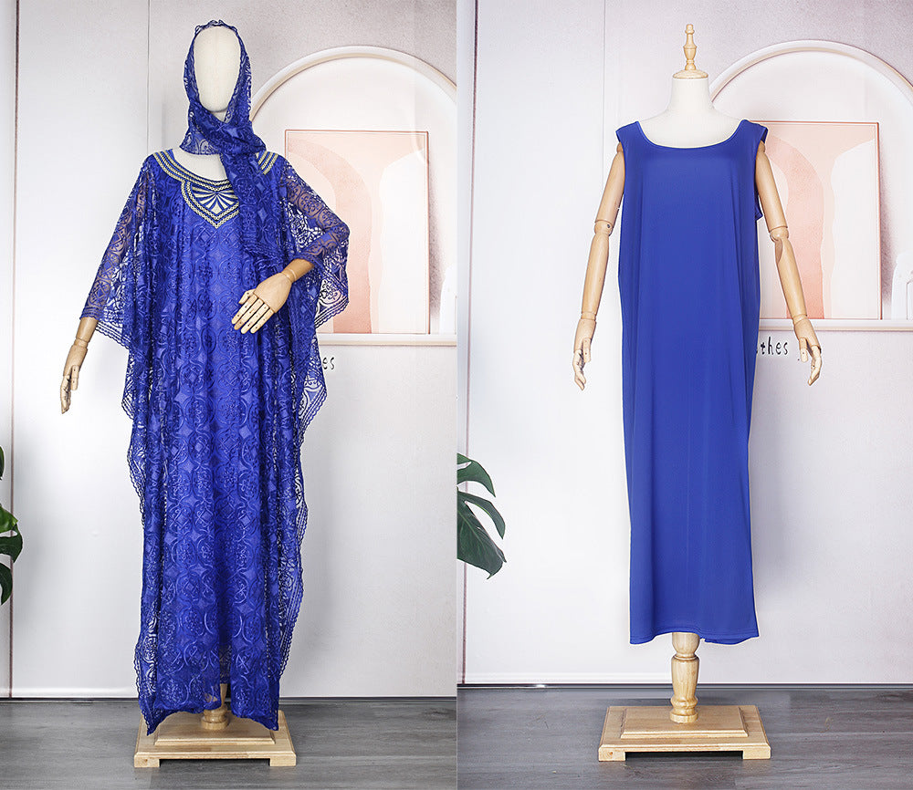 Batwing-sleeve dress