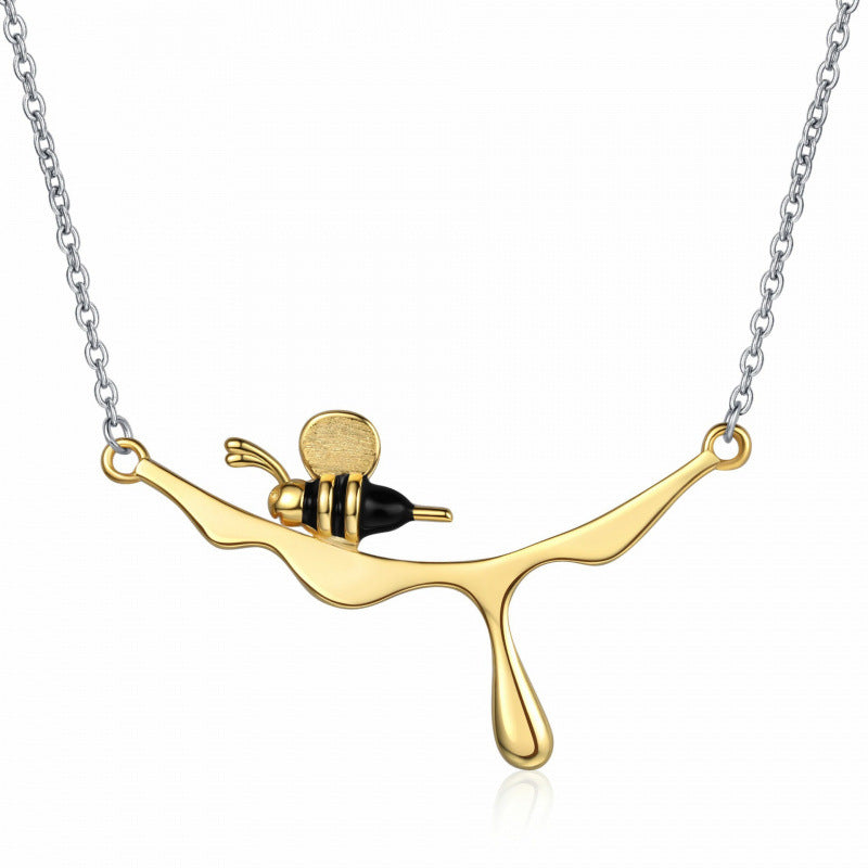 Bee Insect Ring Animal Earrings Necklace Jewelry Set