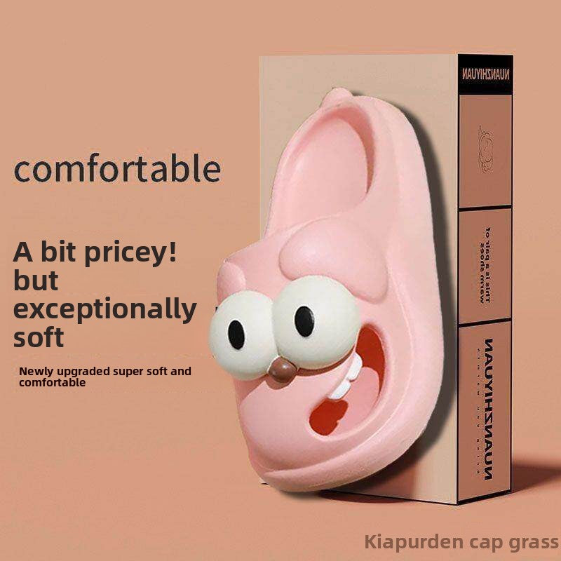 Big-Eyed Dog Kissing Tongue Slippers