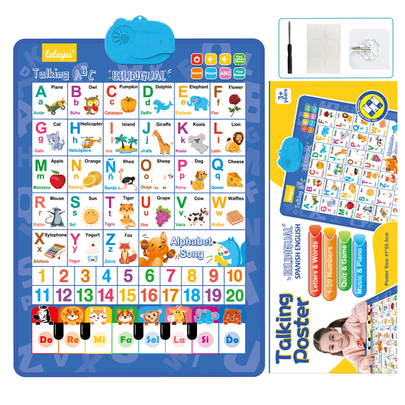 Bilingual Alphabet Audio Learning Chart