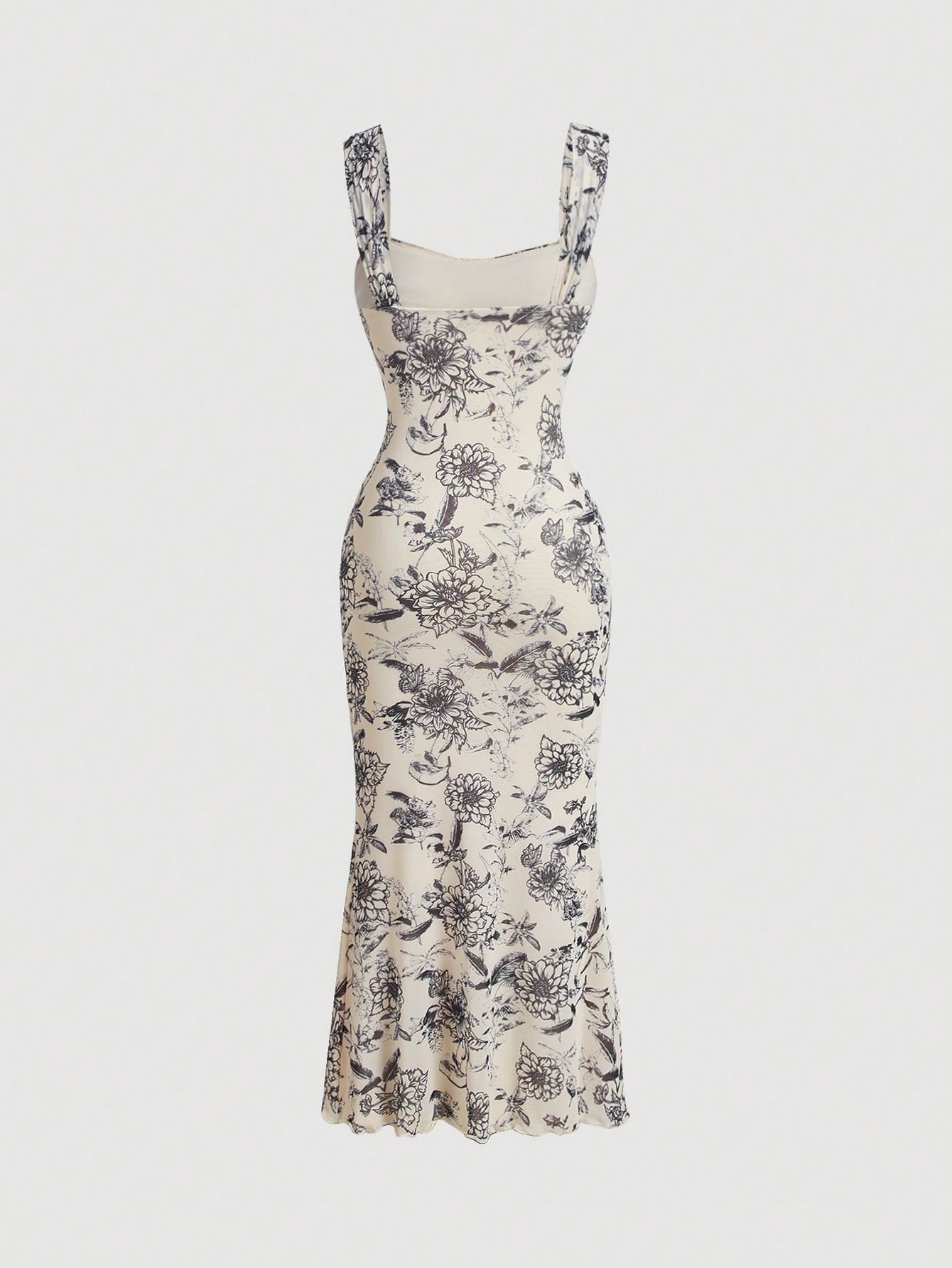 Blue and White Floral Dress