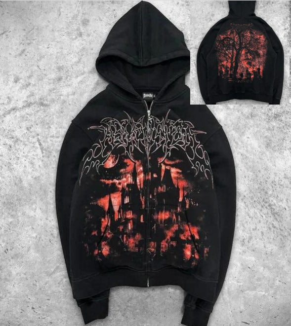 Bowknot-print versatile hoodie