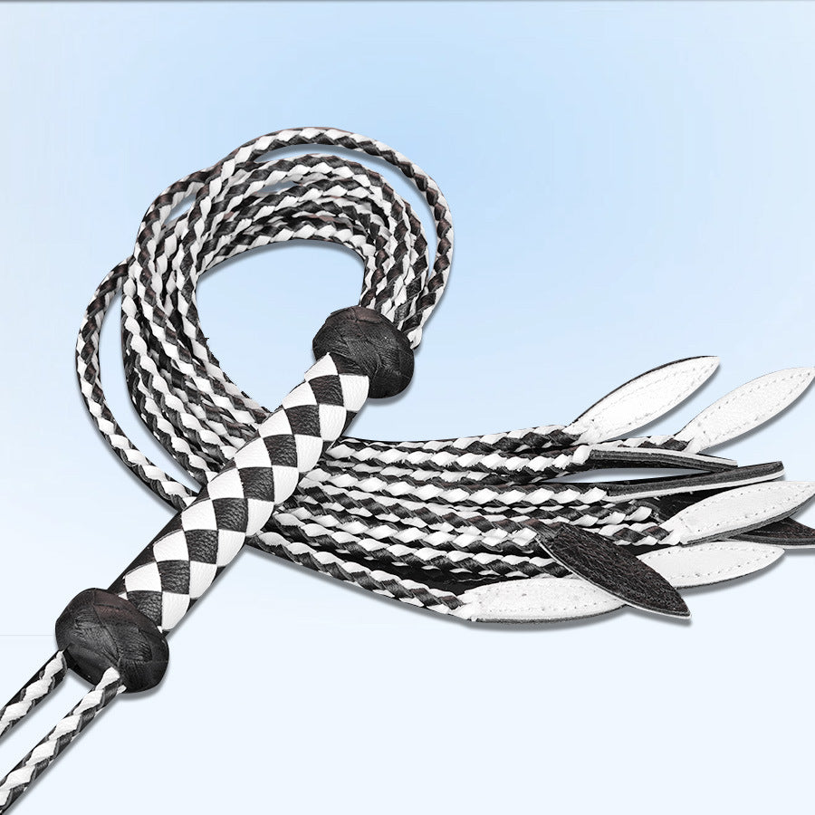 Braided Genuine Leather Whip