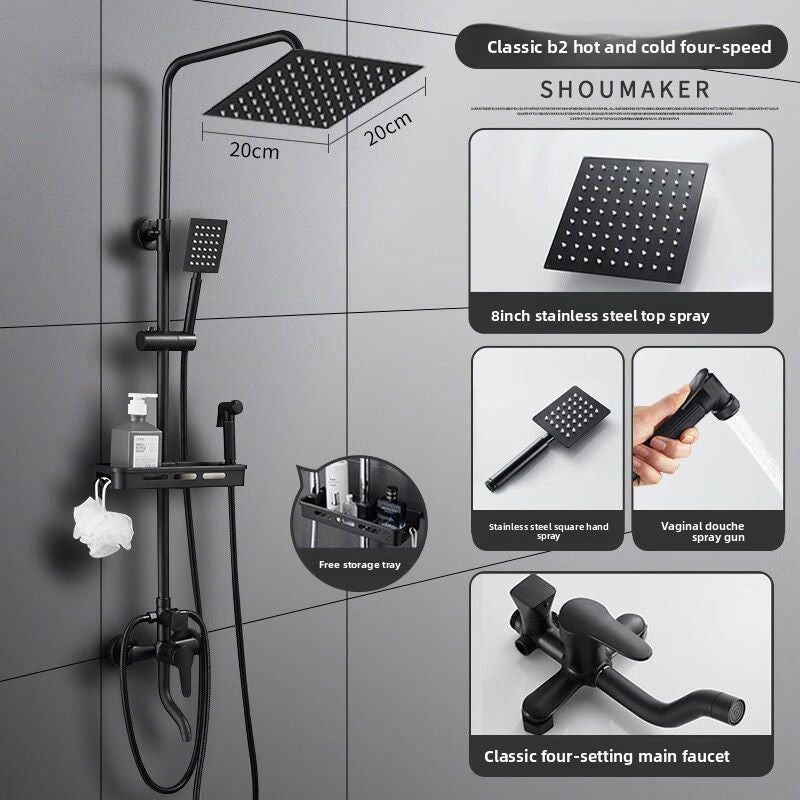 Brass Shower Set with Pressure Boosting Function