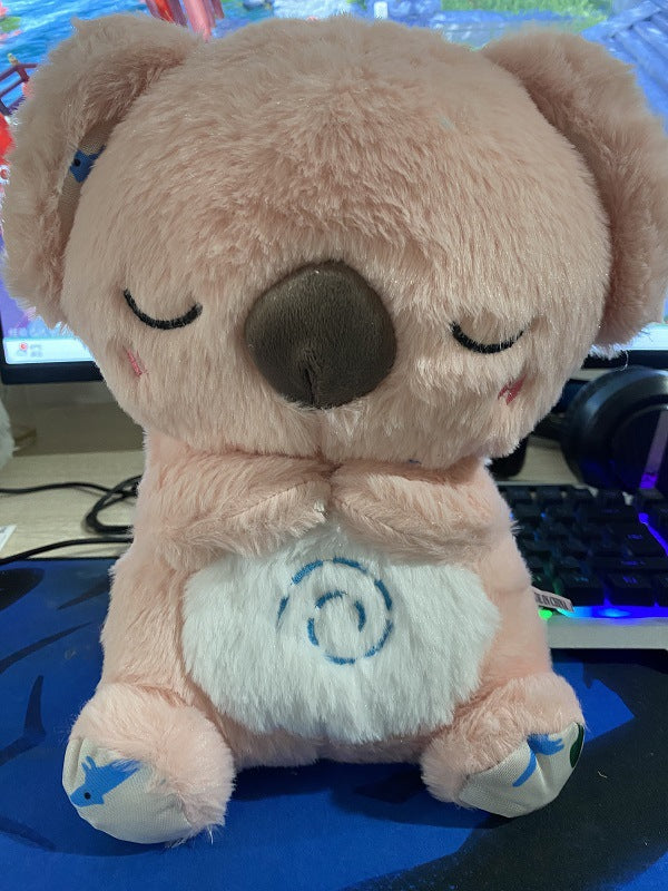 Breathing Bear Accompanying Sleeping Otter Plush Doll Toy Baby Child Soothing Music Doll Cross Border
