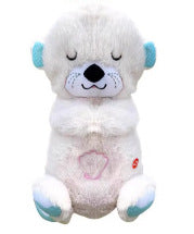 Breathing otter plush toy
