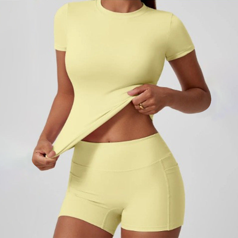 Brushed Slim Yoga Set Quick Dry Fitness Outfit
