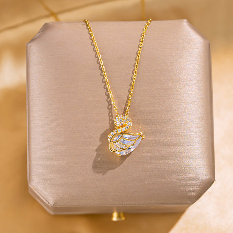 Butterfly Pendant Titanium Steel Necklace