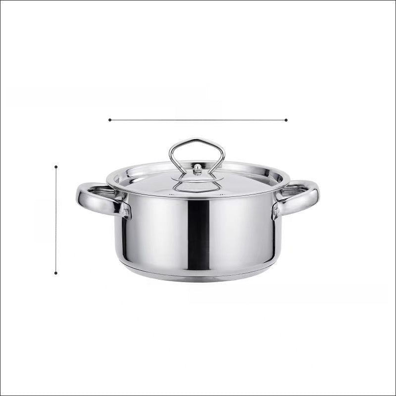 Stainless Steel Cookware Set 15-Piece Kitchen Pots & Pans