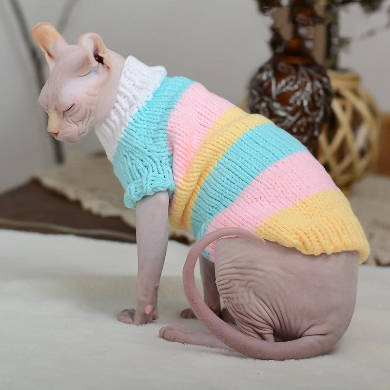 Hairless Cat Warm Sweater – Cozy Pet Cat Clothes Cold Weather