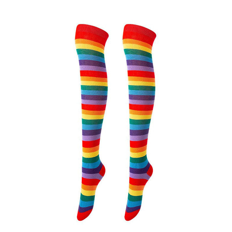 Candy-colored high socks