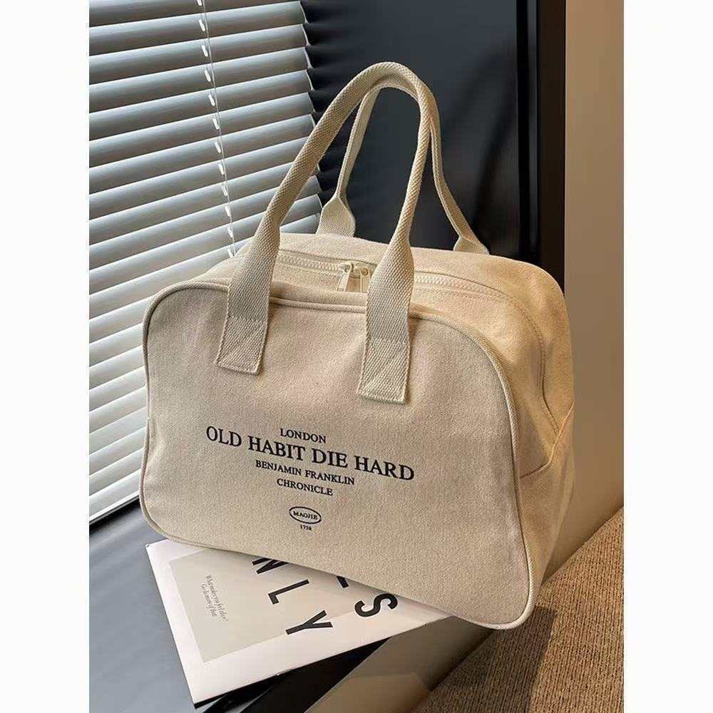 Canvas Shoulder Bag for Women Large Capacity Travel Satchel