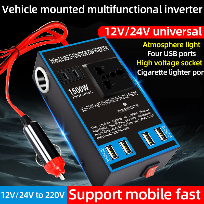 Car Power Inverter Converter with USB Ports