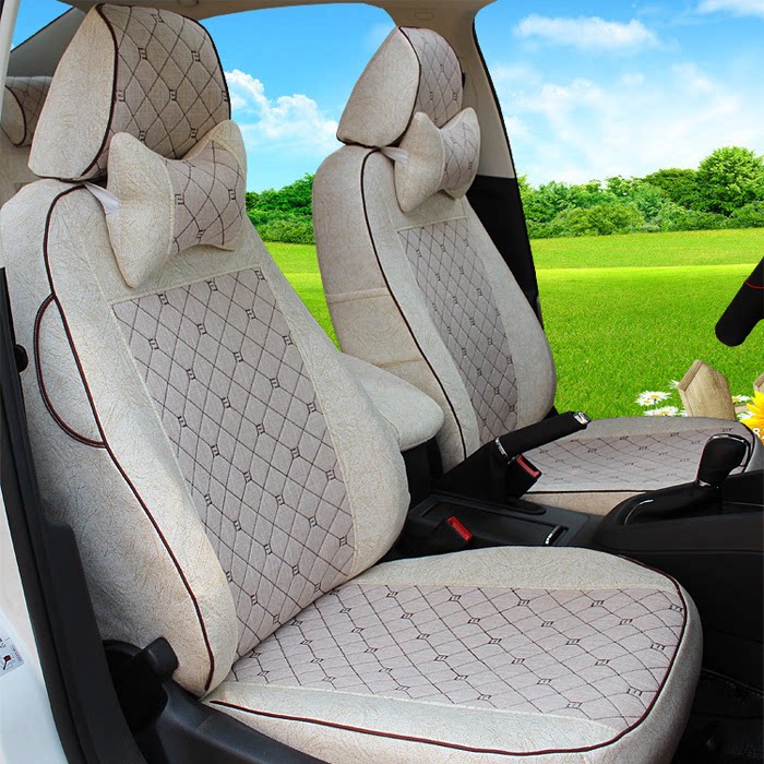 Car Seat Cover Full Protection Linen Blend