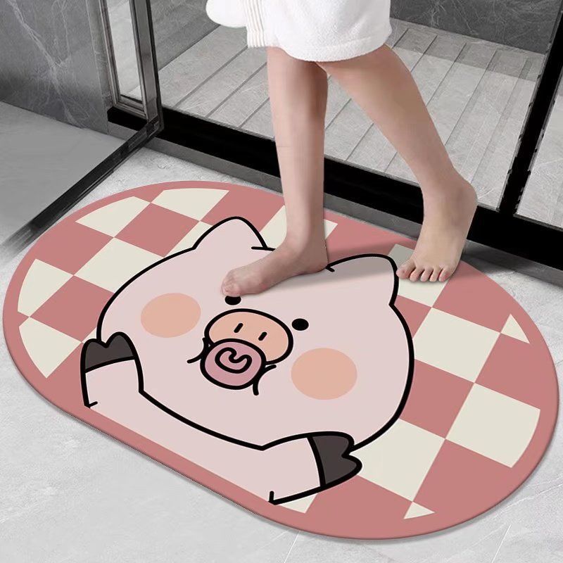 Cartoon Diatom Mud Bathroom Anti-Slip Floor Mat