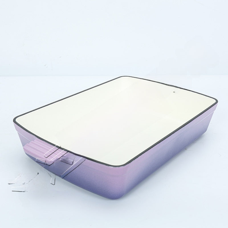 Cast Iron Enamel Rectangular Baking Pan