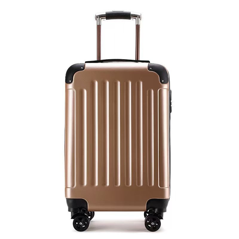 Casual Adult Suitcase with Universal Wheels and Vertical Stripes