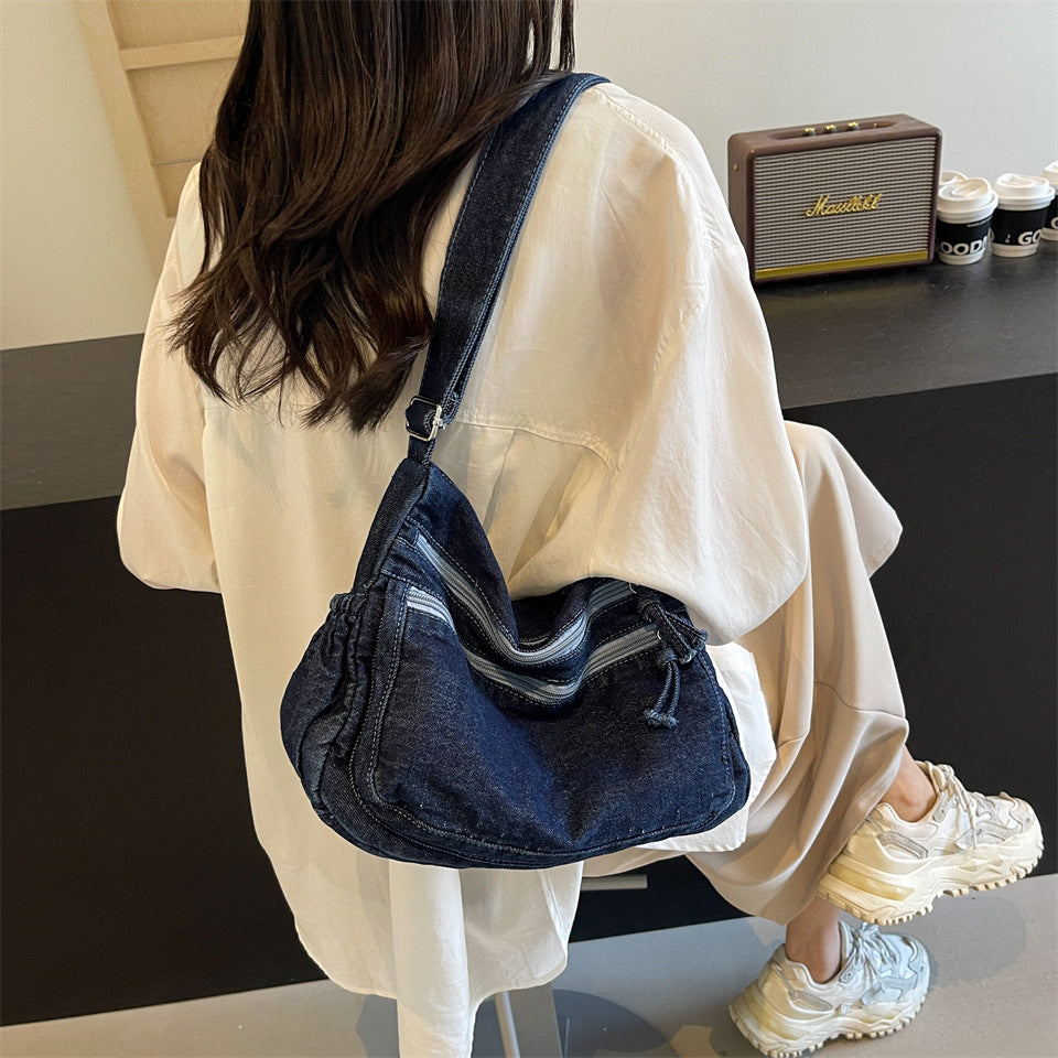 Casual denim crossbody bag