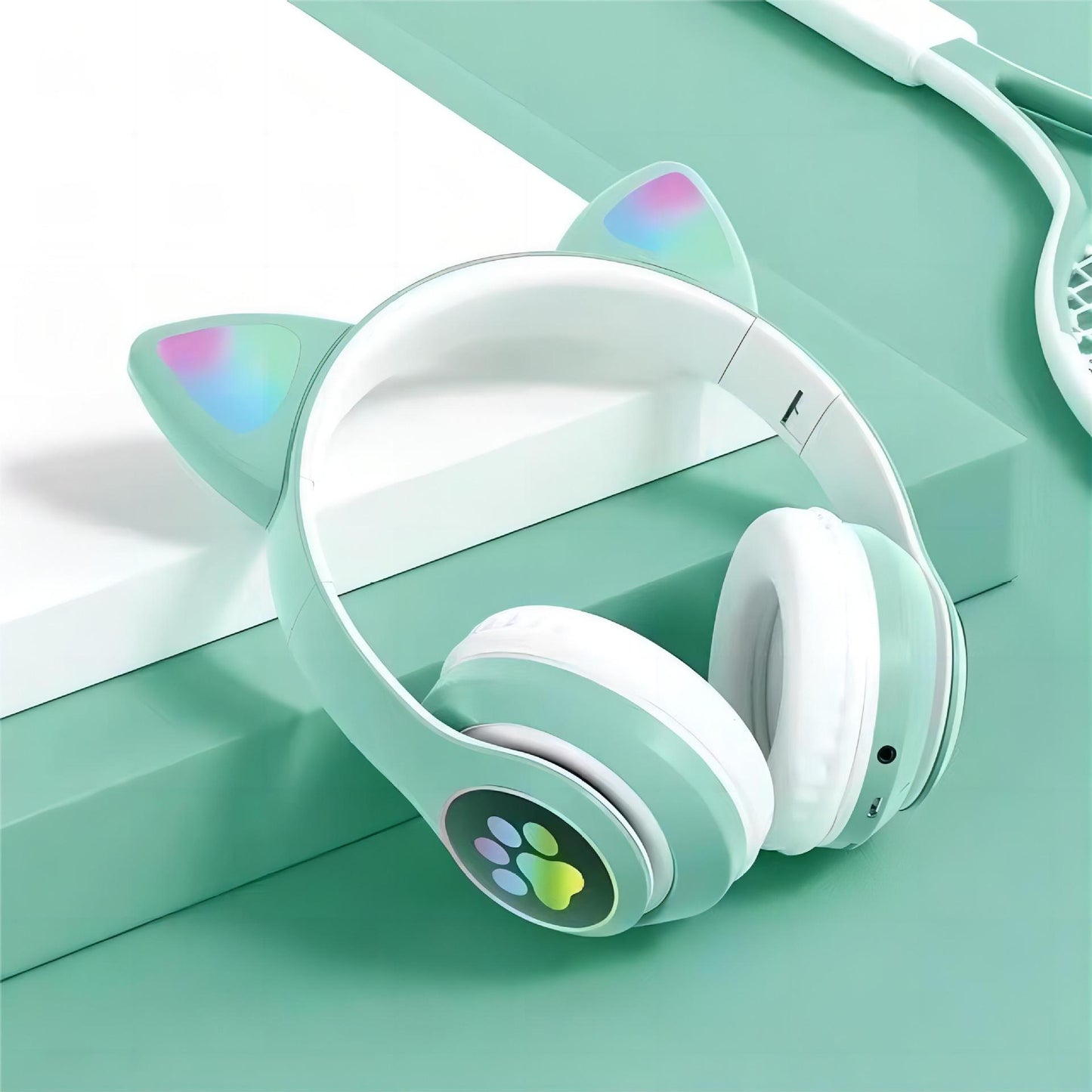 Cat Ear Bluetooth Headset Wireless with LED Light