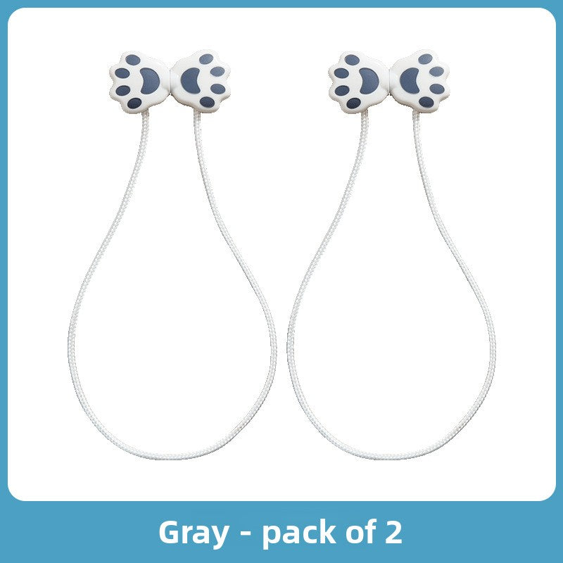 Cat Paw Curtain Tiebacks Magnetic No-Drill Curtain Holders