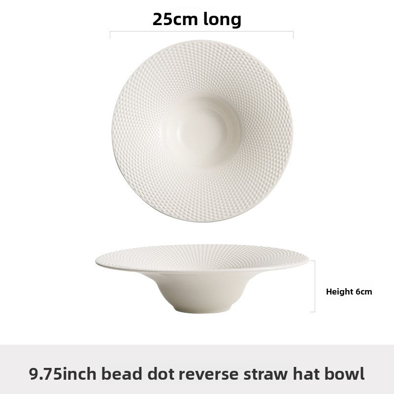 Ceramic Dinner Plate Embossed Design