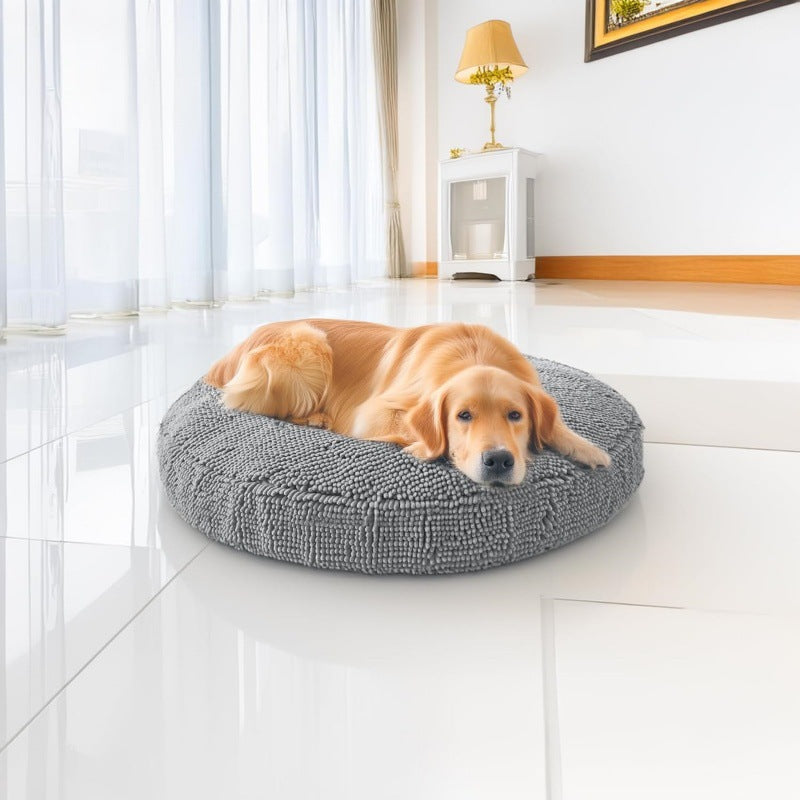 Chenille Donut Pet Bed Sleeping Mat