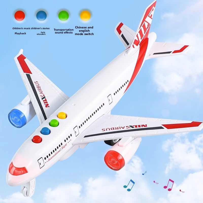 Children's Simulation Aircraft Toy with Light and Music