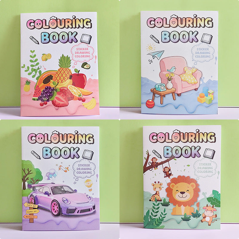 Childrens Animal Transportation Coloring Book