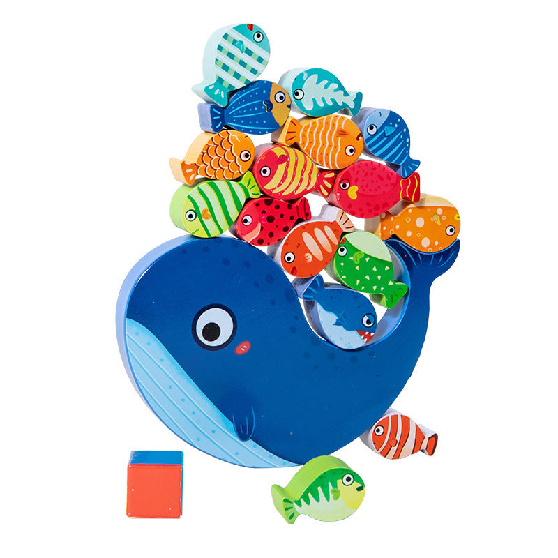 Childrens Balanced Tactile Stacking Wooden Blocks