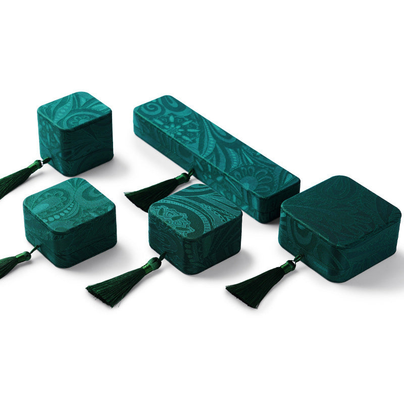 Chinese Style Dark Green Jewelry Storage Box