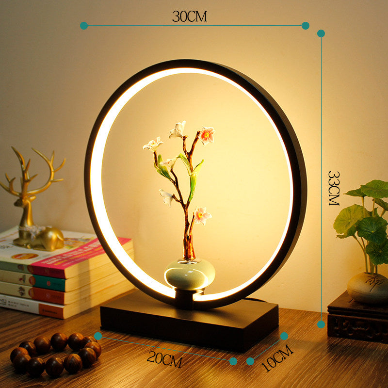 Chinese Style LED Table Lamp with Remote Control