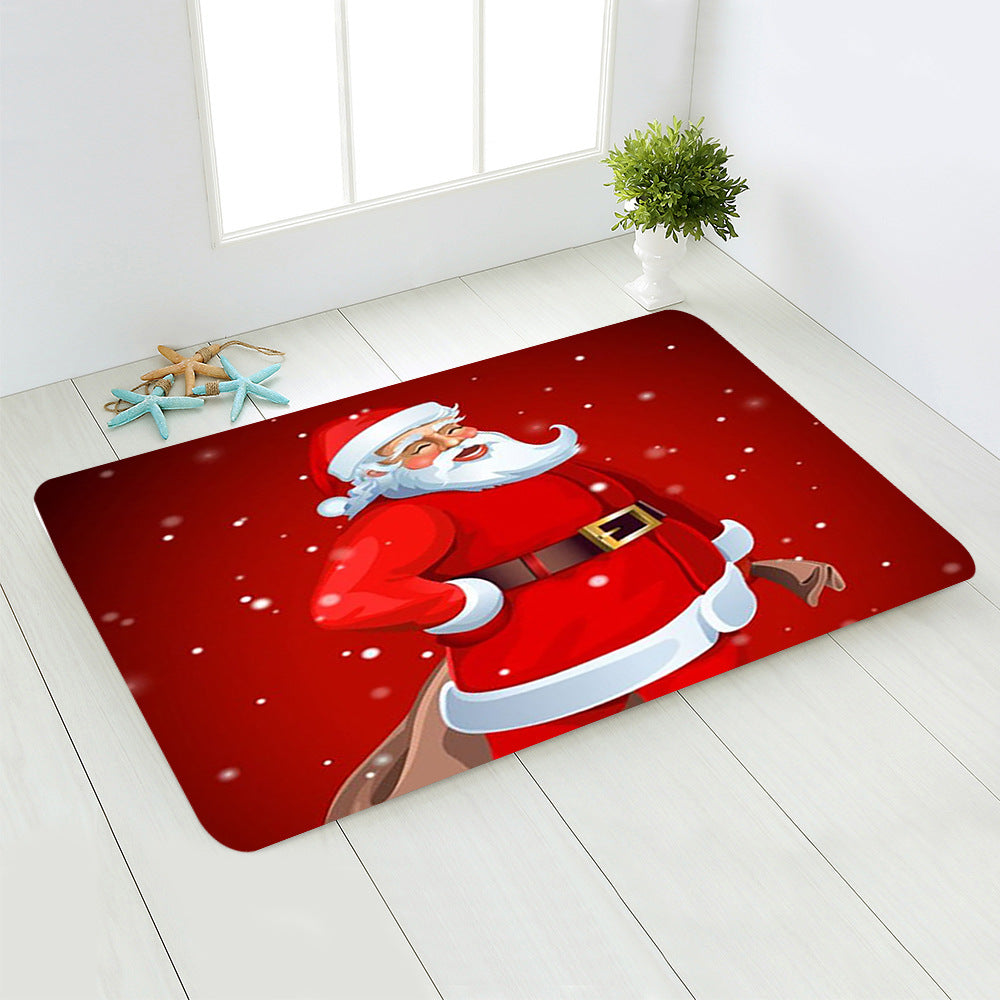 Christmas Themed Flannel Non-slip Door Mat